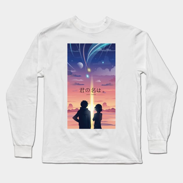 Kimi no na wa Long Sleeve T-Shirt by Manlangit Digital Studio